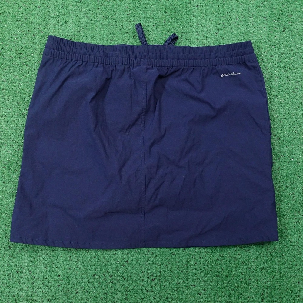 Eddie Bauer Skirt Womens Medium Blue Wrap Drawstring Outdoor Athletic Elastic - Picture 4 of 9